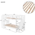 thumbnail image 7 of Stairway Twin-Over-Twin Bunk Bed with Storage and Guard Rail for Bedroom, Dorm-White, 7 of 7