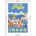 thumbnail image 5 of Art.com Sun Valley, Idaho, Graphic of Winter Resort Activities Art Print, White Frame Wall Art, 21" x 29", 5 of 5
