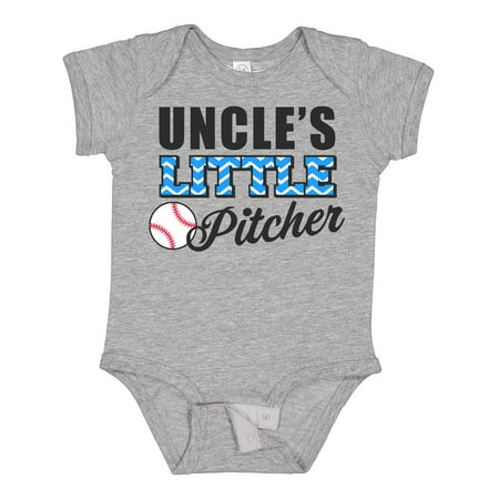 

Inktastic Baseball Uncles Little Pitcher Gift Baby Boy Bodysuit