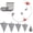 Clear, variant on Saltwater Surf Fishing Tackle Kit - Saltwater Surf Fishing Rigs Include Wire Leader Pyramid Sinker Weight Bass Casting Sinker Circle Hooks Accessories