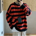 thumbnail image 2 of JINMGG 2024 Fall Winter Plus Size Sweaters for Women Clearance,Women Fashion Casual Loose Full-Sleeve New Trend Striped Sweater Pullover, 2 of 3