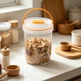 thumbnail image 4 of Round Clear Airtight Food Storage Container with Handle, Leakproof Storage Jar for Snacks and Dry Food, Kitchen Pantry Organizer, Portable Storage for Home Use, 4 of 6