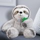 thumbnail image 5 of Juguete de perezoso de peluche para bebé, dormitorio de noche, muñeca de simución bonita, regalo decorativo de para dormir cómodamente. Gris Yotijar almohada de felpa, 5 of 9