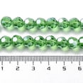 thumbnail image 4 of 10 strand Electroplate Glass Bead Strands Pearl Luster Plated Faceted(32 Facets) Round Green 8x7mm, 4 of 5