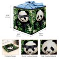 thumbnail image 3 of Panda Foldable Storage Basket with Handle, 10.8"x10.5"x10.6", Large Capacity Organizer Bins, 3 of 6