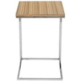 thumbnail image 3 of Home Square Fred Wood Veneer & Steel Tray Table in Zebrano Natural - Set of 2, 3 of 3