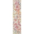 thumbnail image 1 of Unique Loom Richmond Medallion Border Rug  2' x 8' Runner Ivory/Fuschia, 1 of 1