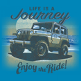 thumbnail image 3 of Life is a Journey Enjoy the Ride Women's V-Neck T-shirt 4x4 Offroad Rugged Vehicle Trailblazing Mudding Dirt Roads Tee, 3 of 7