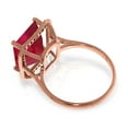 thumbnail image 6 of Galaxy Gold 7.45 ct 14k Solid Gold Emerald Cut Ruby Halo Diamond Ring 4894 (Rose-Gold, 5.5), 6 of 7