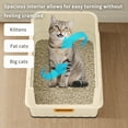 thumbnail image 6 of Cat Litter Box, Drawer-Style Enclosed Large Odor-Control Kitty Toilet with Pull-Out Tray, for Kittens, Big Cats & Multi-Cat Homes, White, 6 of 7