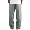 thumbnail image 6 of Men's Striped Relaxed Trousers, Drawstring Elastic Waist Pants, Lightweight Summer Casual Bottoms, 6 of 6