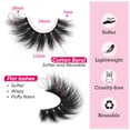 thumbnail image 2 of Mink Lashes Full Volume False Eyelashes 18mm Dramatic Faux Mink Eyelashes Natural Look Cat Eye Volume Eye Lashes Multipack, 2 of 7
