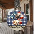 thumbnail image 3 of Patriotic Pug 4th of July Independence Paws Round Wood Sign Dog Lover Gifts Hanging Wall Home Decor - 02010, 3 of 5