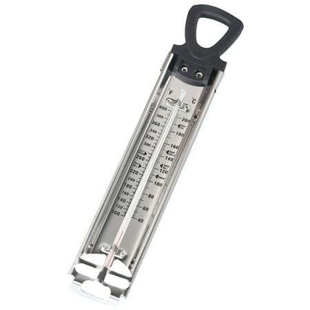 

Stainless Steel Candy Thermometer for Deep Fry Food Cooking with Hanging Hook & Pot Clip Cooking Thermometer Quick Read