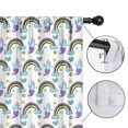 thumbnail image 4 of Blackout Kids Curtains,White Cartoon Unicorn Rainbow Star Pattern Childrens Insulated Curtains Set Of 2,Bedroom Essentials,Toddler Room Decor 42"x84", 4 of 5