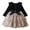 Black, variant on Odeerbi Toddler Girls Spring Fall Princess Dresses New Lace Long Sleeve Ruffled Formal Dresses Round Neck Embroidery Mesh Bow Skirt Hot Pink