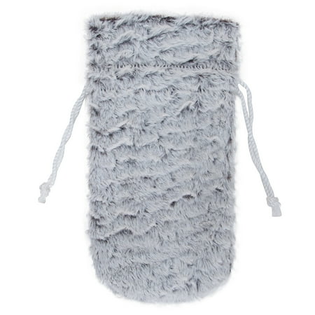 

NICEXMAS Plush Champagne Wine Bottle Cover Reusable Champagne Beer Bottle Pouch Party Table Decorations Gift Wine Package Bags Christmas Adornment (Grey)