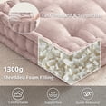 thumbnail image 5 of Regency Heights Large Tufted Floor Pillow for Seating, Square Meditation Cushion with Handle, Chenille Sitting Pillows Floor Cushion for Yoga Living Room Balcony Office Outdoor, 24" x 24" Blush, 5 of 9