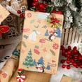 thumbnail image 6 of HOMERAL Christmas Wrapping Paper Roll - Kraft Gift Wrap with Christmas Tree, Penguin, Snowman and Snowflake - Perfect for Christmas - 17 Inch X 33 Feet, 6 of 7