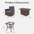 thumbnail image 6 of Layinsun 7 Pieces Patio Furniture Set with Swivel Chairs, Rattan Wicker Rocking Glide Chairs with 44" Propane Gas Fire Pit Table Conversation Set, 6 of 8