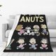 thumbnail image 3 of Mantas de franela con diseño artístico de Peanuts, Charlie Brown, Scream, Snoopy, súper cálidas, para decoración del hogar de niños y niñas, colcha de moda, 3 of 5