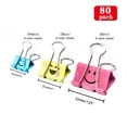 thumbnail image 2 of ¿Paquete De 80? Clips Para Carpetas Clips De Papel Limque Abrazaderas De Papel Con Cara Sonriente Hueca Linda De Colores 80 Piezas Clip De Tamaños Variados Para Regalos De Maestros De Oficina Y Cocina, 2 of 5