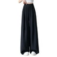 thumbnail image 6 of Womens Pants Wide Leg Pants for Women Women's Casual Pants High Waist Wide Leg Trousers with Drawstring Comfortable Stretch Fabric for Everyday Relaxed Wear, 6 of 6
