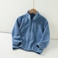 thumbnail image 4 of Cethrio Boys Fleece Jackets Size 10-12, Stand-up Collar Casual Warm Lightweight Boys Outerwear Blue Size 10-12, 4 of 6