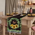 thumbnail image 2 of Table Runners 48 Inches Long Dress Scarves, Spring Eucalyptus Sunflower Farmhouse Kitchen/Dining Table Runner, Short Coffee Tablerunners, Farmhouse Birds Brown Wood 13x48 Inch, 2 of 9