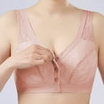 thumbnail image 2 of Ahuyic Womens Bra,Summer Plus Size Bra,Womens Lace Fashion Thin Style Ventilate Front Buckle Bra Without Steel Rim,Pink,S, 2 of 5