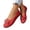 Red, variant on Women's Bow Ballet Flats Slip On Round Toe Rhinestone Accent Fashion Soft Suede Casual Daily Wear Shoes White 7 Wide