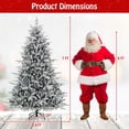thumbnail image 3 of Gymax 7 FT Pre-Lit Artificial Christmas Tree Snow Flocked Full Tree w/ 1164 Lush Branch Tips, 3 of 10