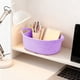 thumbnail image 5 of Cesta Tejida De Algodón Cesta de tela morada tejida con asa, organizador de almacenamiento para estantes, armarios y decoración del hogar (1 pieza) Rkxzt, 5 of 9