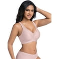 thumbnail image 3 of Cueply Seamless Wireless Supportive Bras for Women Push Up No Underwire Deep V Mesh Comfortable Bralette Everyday Womens Bra S-3XL, 3 of 8