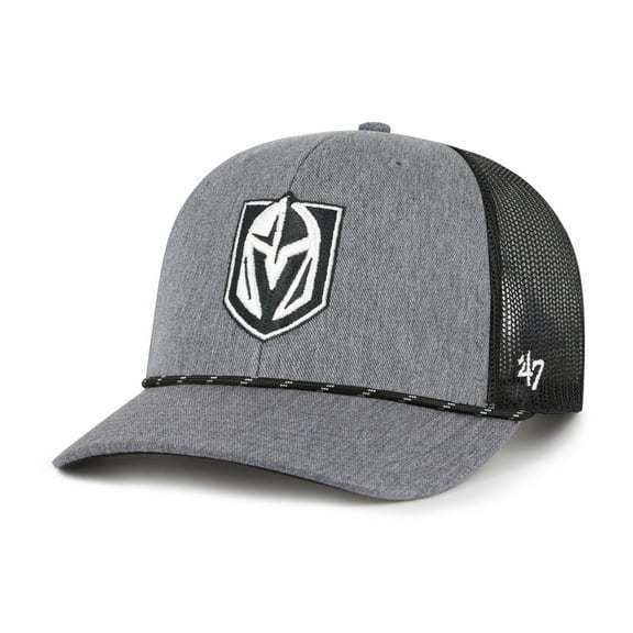 Men's '47  Gray Vegas Golden Knights Carbon Rope Trucker Adjustable Hat