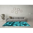 thumbnail image 3 of Ahgly Company Indoor Square Abstract Light Blue Modern Area Rugs, 7' Square, 3 of 4
