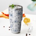 thumbnail image 4 of 30oz Pioneer Flower Floral Print Pattern Tumbler, Double Wall Vacuum Insulated Cup, BPA-Free Leak Proof Lid & Reusable Straws, Hot 12h, Cold 34h, 4 of 6