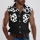 thumbnail image 1 of Camiseta sin mangas con cuello vuelto para hombre, estilo informal, con estampado del Día de la Independencia, cuello vuelto, sin mangas, bolsillos, deportiva, de poliéster, 1 of 5