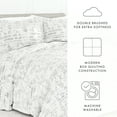 thumbnail image 5 of Noble Linens 3-Piece Light Gray Distressed Field Print Comforter Set, Full/Queen, 5 of 9