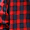 thumbnail image 2 of ZCFZJW Plaid Flannel Shirt for Men Long Sleeve Men's Casual Button-Down Shirt Soft Cotton Plaid Jackets Regular Fit with Pockets Red XXXL, 2 of 4