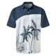 thumbnail image 1 of Camisas de Lino para Hombres, Manga Corta Camisa de Boliche Vintage con Cuello Cubano, Botón de Verano de Playa Casual, 1 of 1