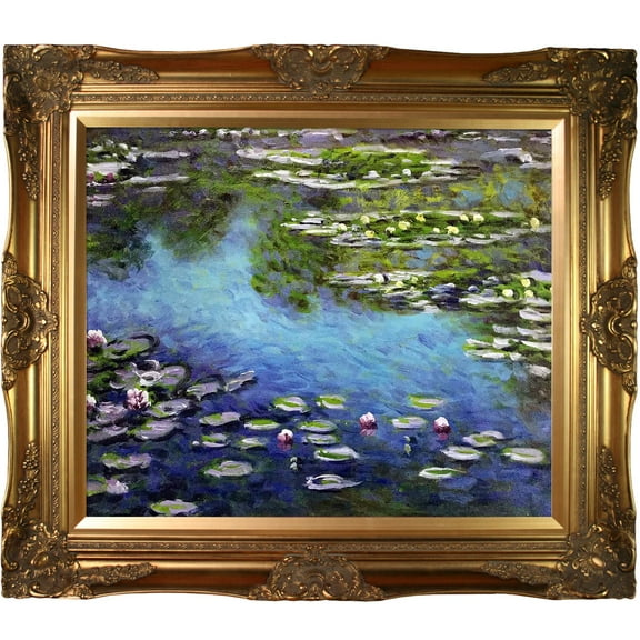 Water Lilies with Victorian Gold Frame 20"X24"