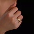 thumbnail image 5 of RSAMD Starry Four Heart Clover Ring Stainless Steel Ring Fashion Lucky Wedding Jewelry-11-gold, 5 of 6