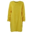 thumbnail image 3 of Chandail d'Hiver pour Femmes Tricoté Col Roulé Chaud Manches Longues avec Poche Mini Robe Chandail, 3 of 7
