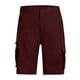thumbnail image 4 of pstuiky Pantalones cortos de gimnasio, Pantalones cortos casuales de moda para hombre, con múltiples bolsillos, botón, cremallera y cintura elástica. Pantalones cortos de entrenamiento, 4 of 7