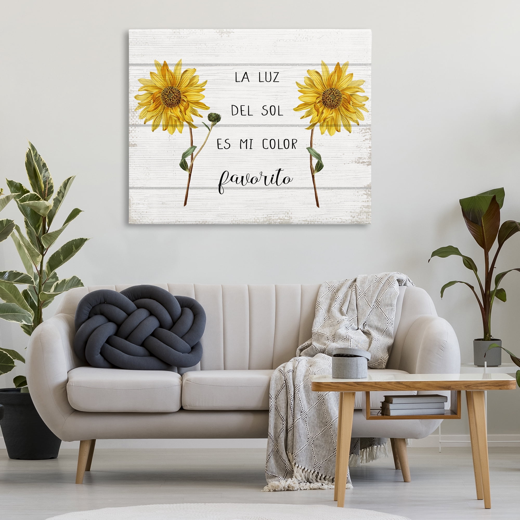 Stupell Industries La Luz Del Sol Inspirational Quotes & Sayings Painting Wrapped Canvas Art Print Wall Art, 48 x 36