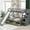 Gray, variant on Multifunctional Bunk Bed Twin Over Full, Gray - Has A Stable And Handrails For Full With Drawers. Safe High Guardrail. Fun Slide Ample Storage. Space Saving Construction