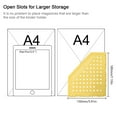 thumbnail image 3 of Deli Collapsible Magazine File Holder 4 Vertical Compartment Binder Holder, Light Yellow, 3 of 10