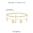 thumbnail image 3 of FindChic Ankle Bracelets for Women Waterproof Gold Plated Layered Stainless Steel Anklets Adjustable Summer Beach Jewelry Birthday Mothers Day Gifts for Her/Mom/Wife, 8.5-10.5inch, 3 of 9