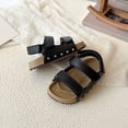 thumbnail image 4 of Duqingm Sandals for Girls Girls Sandals Fashion Bow Summer Shoes for Toddler/Little Kid Black,8, 4 of 7